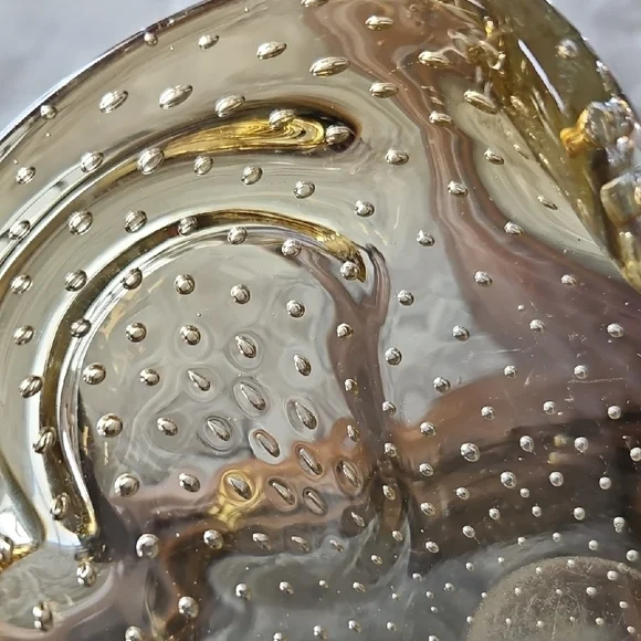 Art Glass Bowl - Luminous Gold - Vintage - Picture 11 of 12